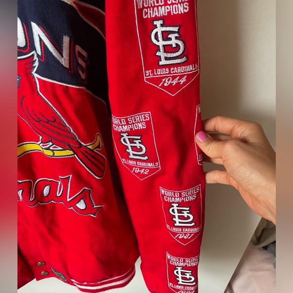 St. Louis Cardinals Rare 2011 World Series Bomber Jacket MLB Men’s size Large - Picture 2 of 7